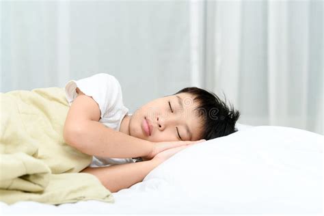 Boy Sleep On Bed Stock Image Image Of Sleep Room Young 86442493
