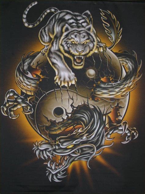 Tiger And Dragon By Liltrinigyal On Deviantart Dragon Tiger Tattoo