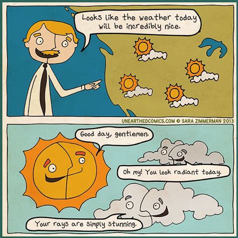 Pun Humor And Weather Comic About Nice Weather Unearthed Comics