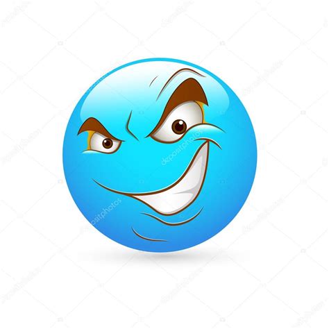 Smiley Emoticons Face Vector Cunning Expression Stock Vector By