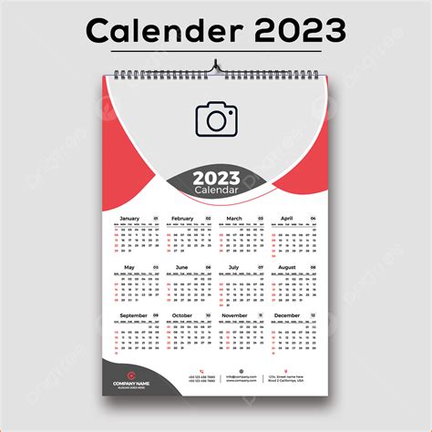 2023 Wall Calendar Template Template Download On Pngtree