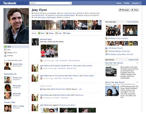 Facebook Begins Moving Everyone Over To New Profile Design Techcrunch