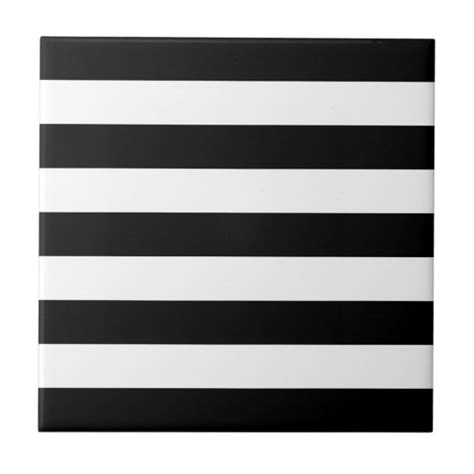 Basic Black And White Stripes Tile Zazzle Com