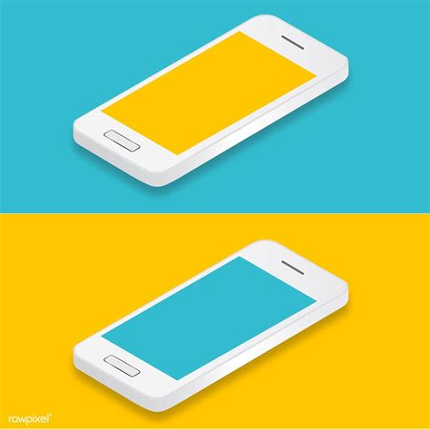 Illustration Of Mobile Phone Isolated Free Image By