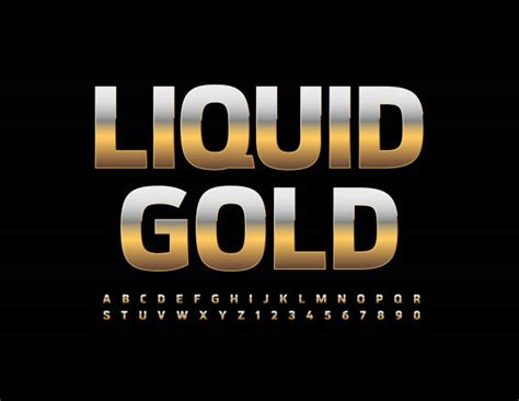 1500 Liquid Metal Font Stock Illustrations Royalty Free Vector