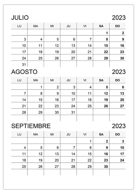 Calendario Julio Agosto 2023 Para Imprimir Icalendario Net Unamed