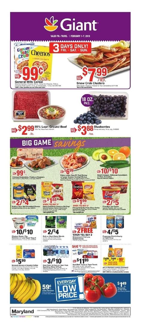 4.3 based on 61 votes. Giant Food Weekly Ad February 1 - February 7, 2019 | Giant ...