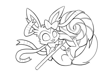 Pokemon Sylveon Coloring Pages At Getcolorings Free Printable