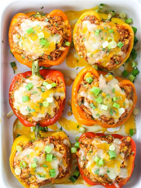 Mexican Shredded Chicken Stuffed Peppers Taste And See