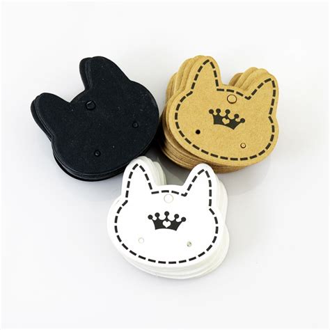See more ideas about earring cards, display cards, diy jewelry display. 200pcs 3.7x3.5cm Cat Paper DIY Earring Packaging Card Earring Stud Holder Jewelry Card Earring ...