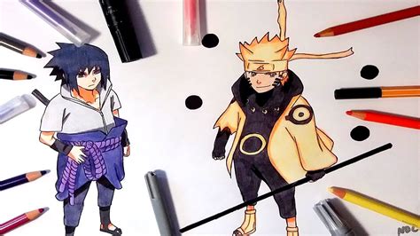 Speed Drawing Rinnegan Sasuke And Sage Of Six Paths Sage Mode Naruto