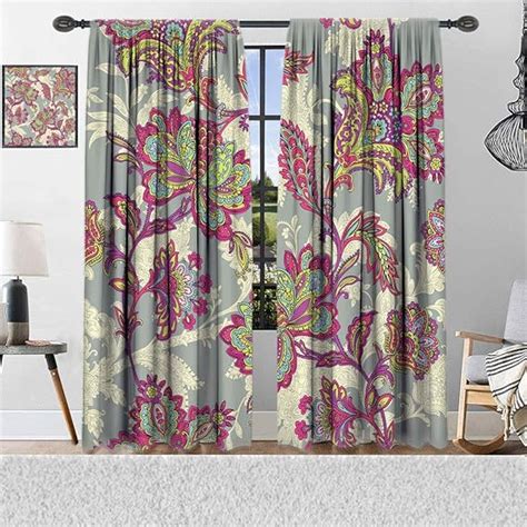 Yahonwa Floral Bedroom Curtains Floral Pattern With