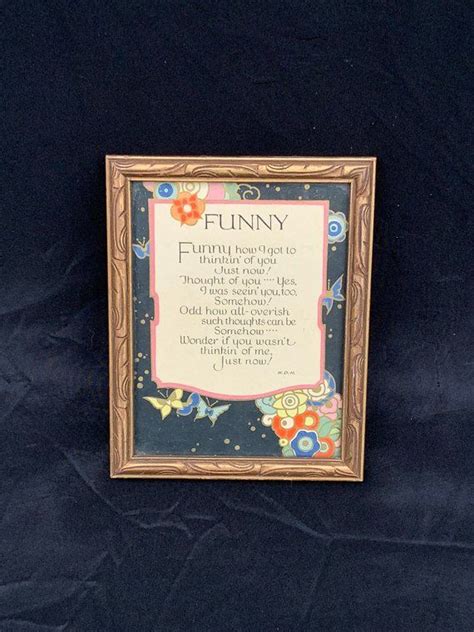 A Vintage Art Deco Pf Volland Framed Motto Print Funny Best Motto