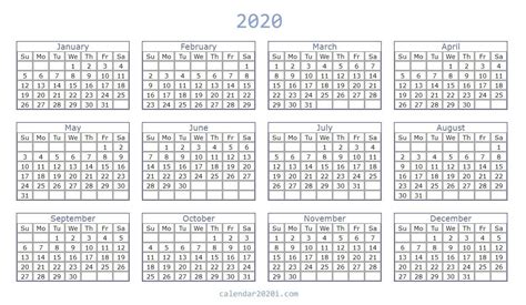 Remarkable 2020 Blank Printable Monthly Template Calendar Template