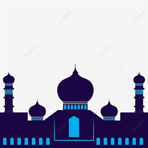 Masjid Islamic Mosque Vector Art Png Night Islamic Mosque Vector