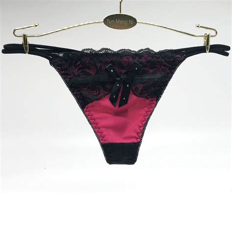 Low Rise Laced Silk Thong Sexy Lady Panties For Angola Market
