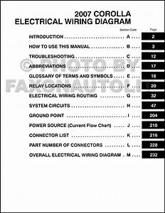 2005 Toyota Corolla Wiring Diagram Manual Original