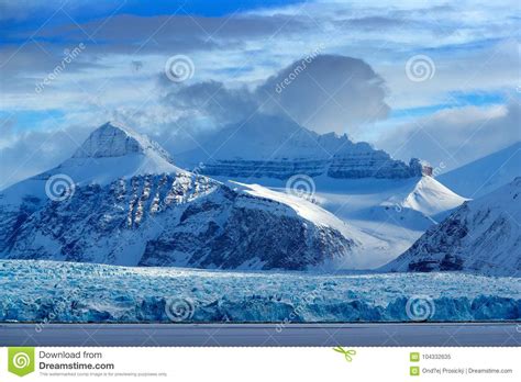 Beautiful Landscape Cold Sea Water Land Of Ice Travelling In Arctic