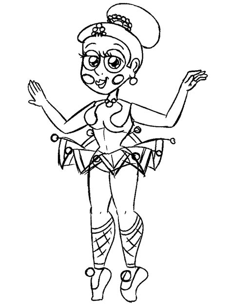 Ballora From Five Nights At Freddys Coloring Pages Ballora Coloring