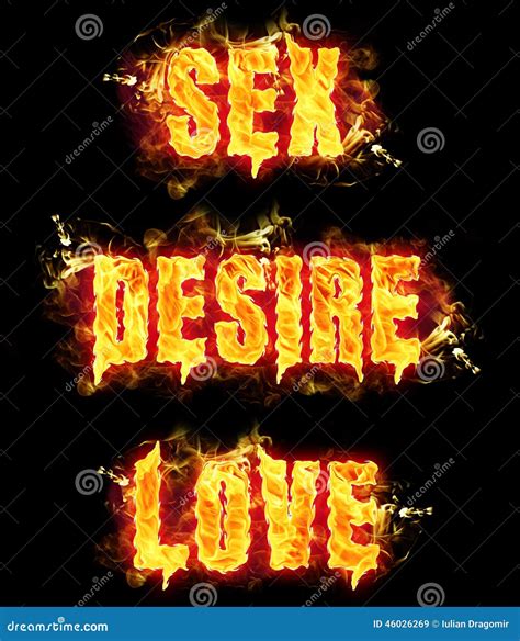 Fire Text Sex Desire Love Stock Illustration Illustration Of Yellow