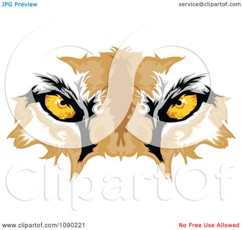 Clipart Cougar Mascot Eyes Royalty Free Vector