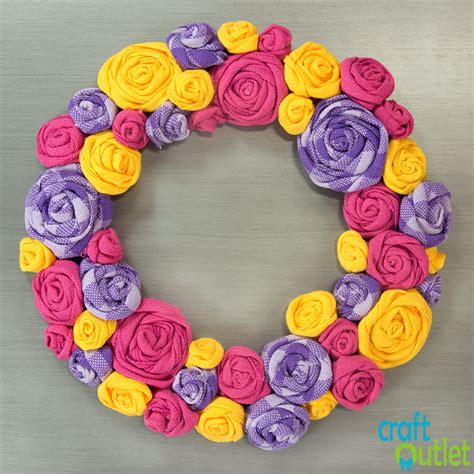 Ribbon Rose Wreath Tutorial - Craft Outlet / inspiration
