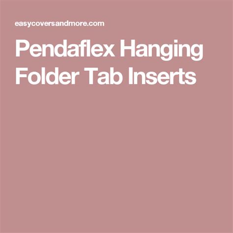 Pendaflex | pendaflex makes organizational solutions with style and flow because you're busy, successful and on the go. Printable Tab Inserts Template Pendaflex / Avery Big Tab Inserts For Dividers 5 Tab 11122 ...