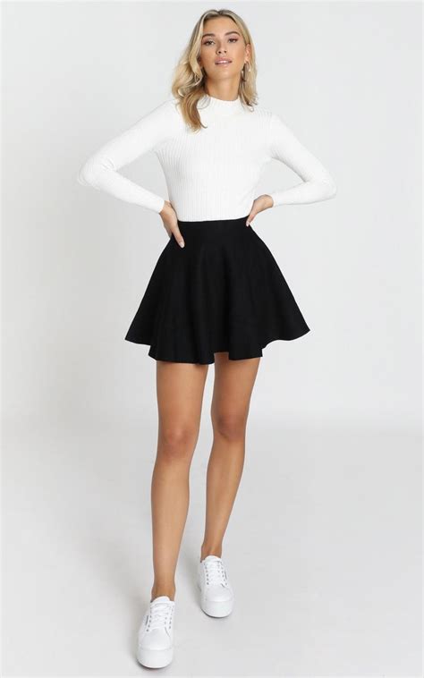 real deal skirt in black showpo cute skirt outfits black skirt