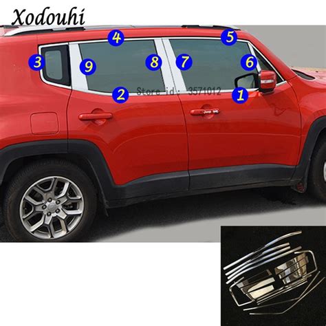 High Quality For Jeep Renegade 2016 2017 2018 Car Body Stainless Steel