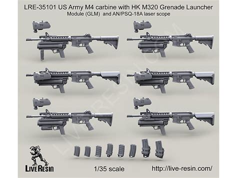 Lre35101 Us Army M4 Carbine With Hk M320 Grenade Launcher Module