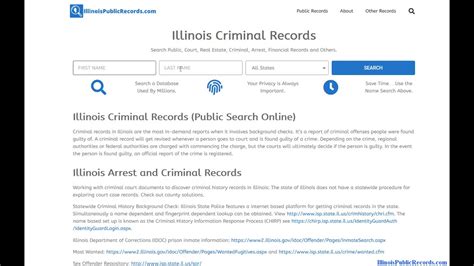 Illinois Criminal Records Public Search Online Youtube