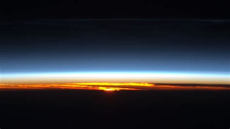 View Of Sunrise From International Space Station Youtube