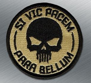 The punisher is a fictional antihero appearing in american comic books published by marvel comics. SI VIS PACEM PARA BELLUM SKULL PATCH | Latin tattoo ...