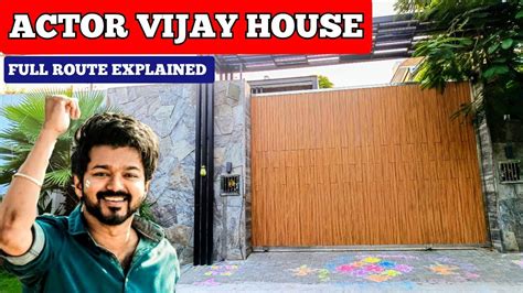 Actor Vijay House Thalapathy Vijay Celebrity Area Shore Youtube