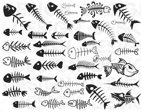 45 Super Cool Doodle Ideas For 2020 Fish Skeleton Fish Bone Tattoo