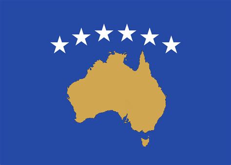 Available in a variety of sizes to suit any room. First Post - Australia-fied Kosovo Flag : vexillology