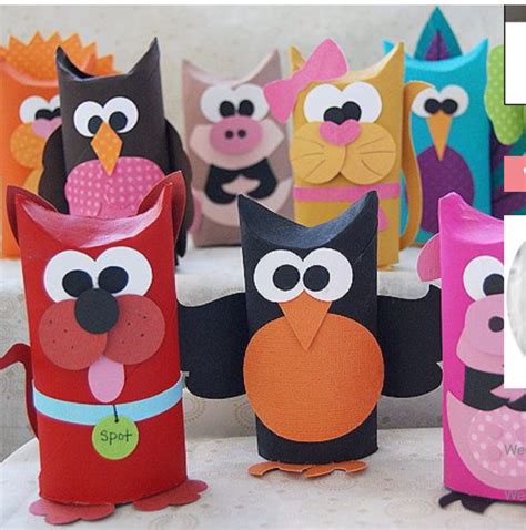 Super Cute Toilet Paper Roll Animals Tube Crafts Animal Crafts For
