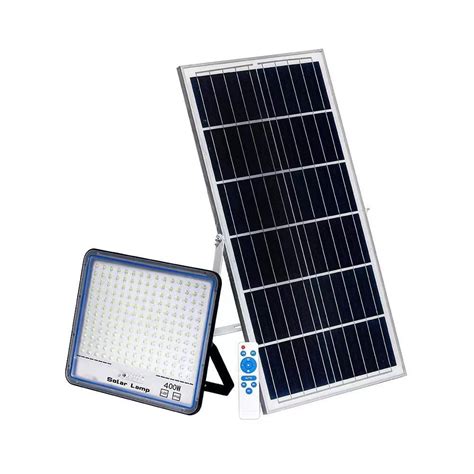 Ecomlight 400w Solar Powered Led Flood Light With Panel And Remote Shop