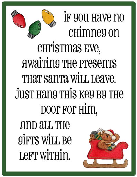Santas Key Poems Printables The Idea Door