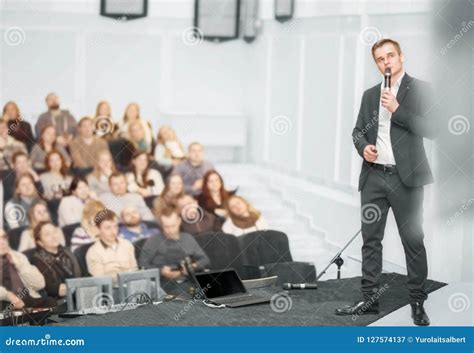Speaker At A Business Conference And Presentation Speaker With