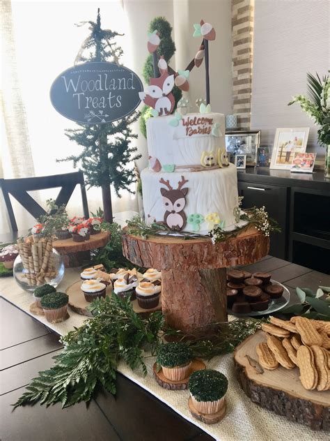 Woodsy Baby Showers Welcome Baby Showers Forest Baby Showers Baby