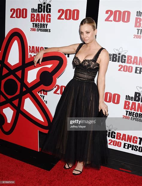 Actress Kaley Cuoco Arrives At Cbss The Big Bang Theory Celebrates