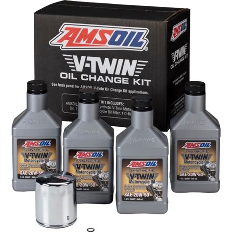 Amsoil Synthetic V Twin Sae 20w 50 Motorcycle Oil Change Kit By Amsoil