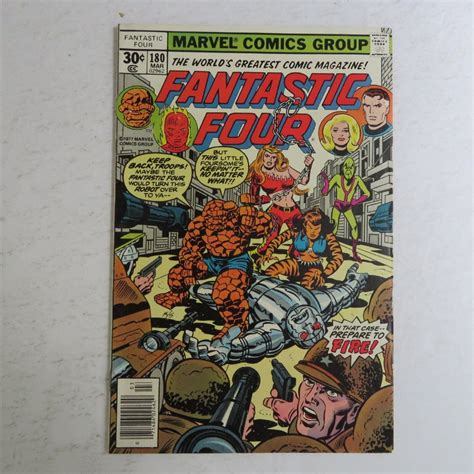 Fantastic Four 180 1977 Bedlam In The Baxter Building Marvel Comics