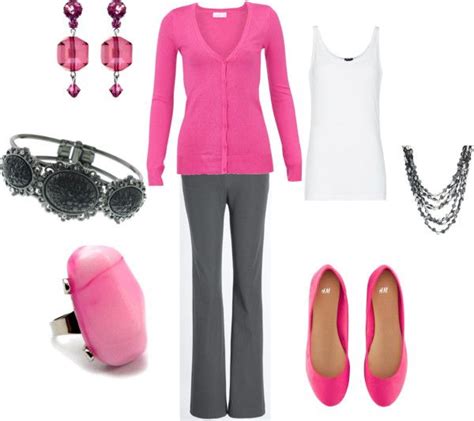 Pink Work Outfit By Kaybraden On Polyvore Office Fashion High