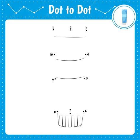 Premium Vector Connect The Dots Cream Tooth Paste Dot To Dot