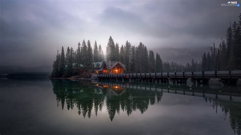 Forest Emerald Lake House Province Of British Columbia Bridge Yoho