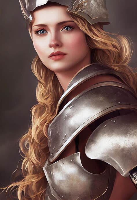 Medieval Female Warrior Fantasy Knight Digital Art By Aj Etheridge Pixels