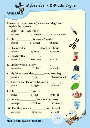 Jesse teaching | 1st grade worksheets, Grade one english worksheets