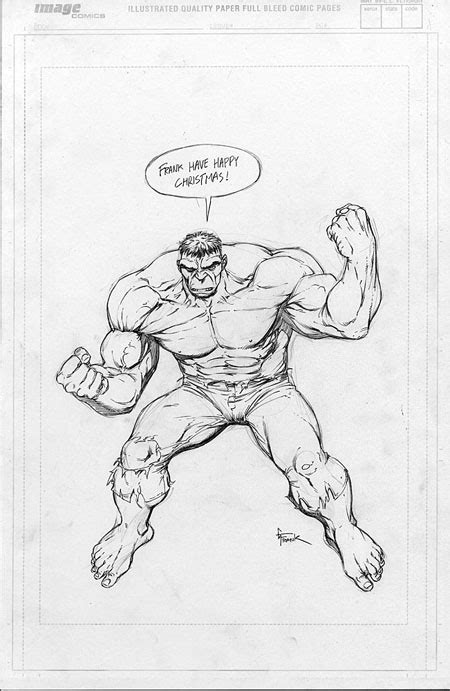 Gary Frank Hulk Pin Up In Frank Mastromauros Gary Frank Comic Art